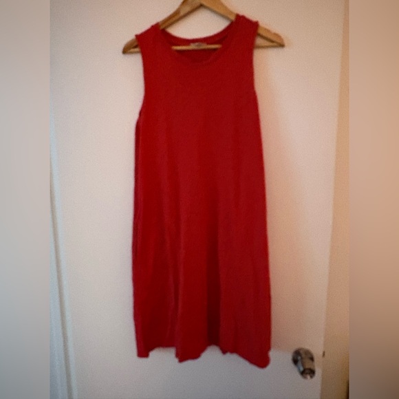 J. Jill Size Small Cotton Modal Sleeveless Crewneck Dress With Pockets Orange - Picture 1 of 9